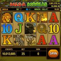 Infinity Casino - Slot Mega Moolah - Jackpot Progressivo