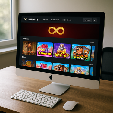 Infinity Casino - Modernes Design und intuitive Benutzeroberfläche für Schweizer Spieler